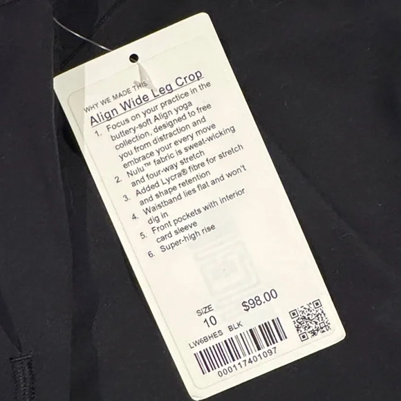 lululemon athletica Align Black Wide Leg Crop - Picture 2 of 6